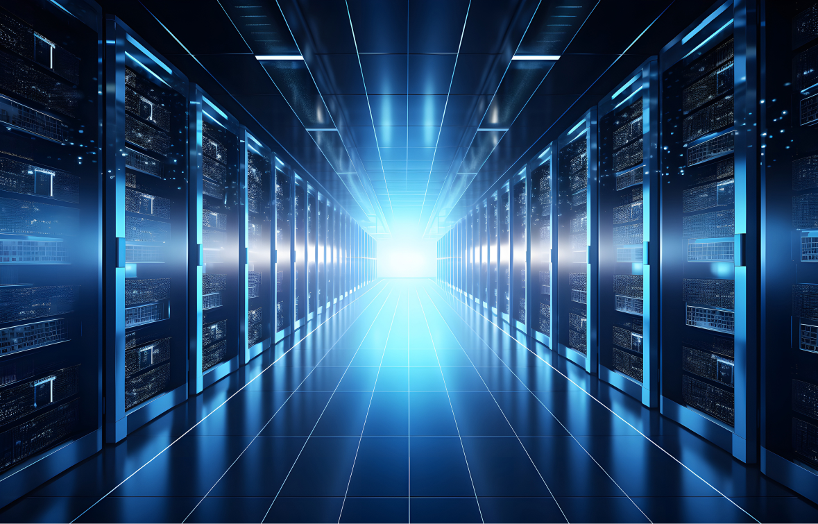 High-tech Forex VPS server room representing the infrastructure behind 24/5 global forex market operations.