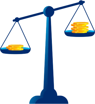 不平衡的天平圖形代表外匯帳戶餘額變動，說明外匯保證金交易是什麼。